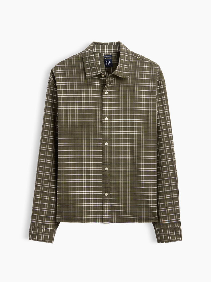 Image number 5 showing, Relaxed Crop Straight-Hem Oxford Shirt