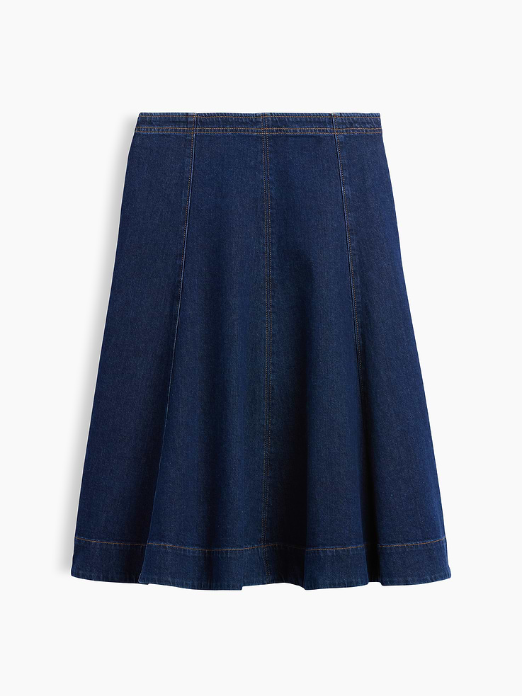 Image number 5 showing, Denim Tulip Midi Skirt