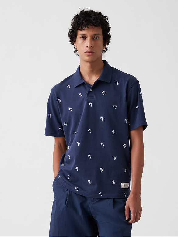 Gap × Malbon Relaxed Logo Polo Shirt
