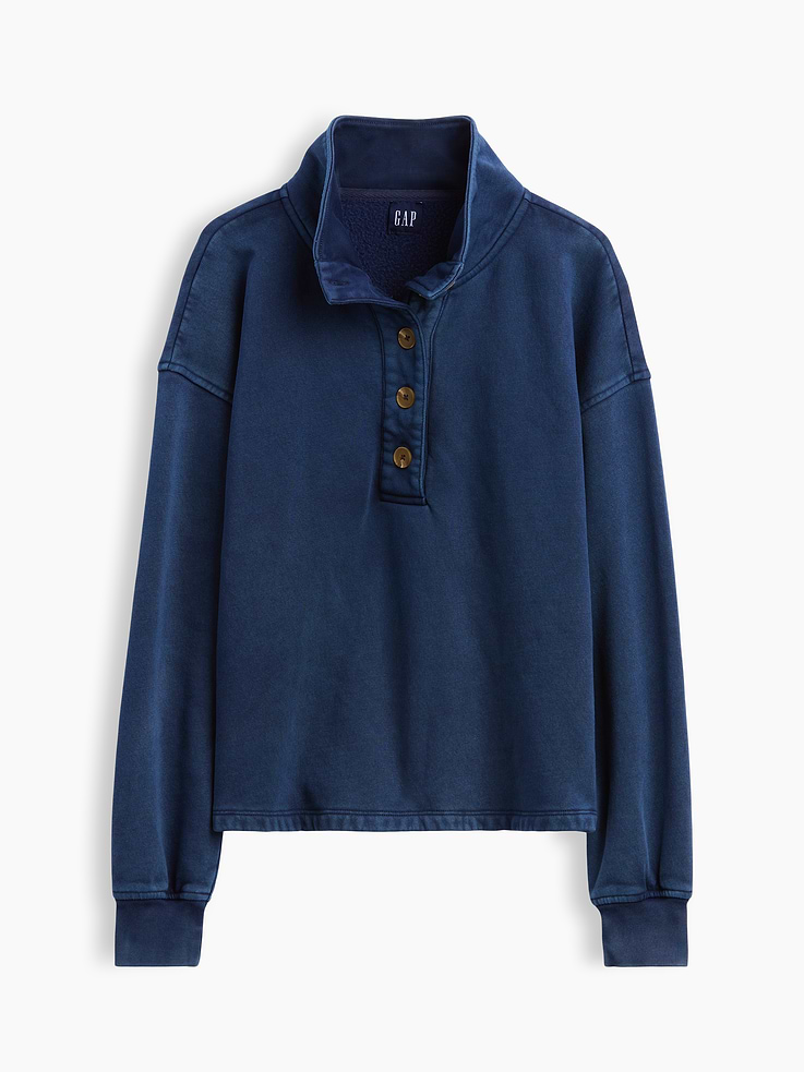 Image number 7 showing, VintageSoft Oversized Henley Pullover