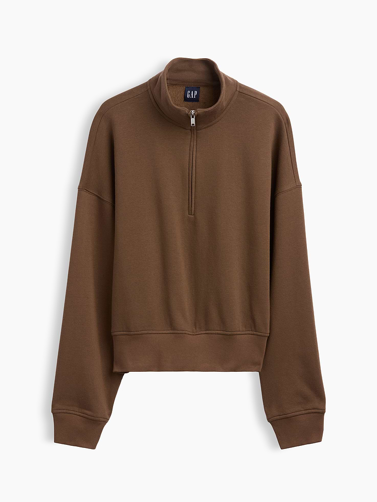 Image 2 of 2, VintageSoft Oversized Half-Zip Wedge Pullover