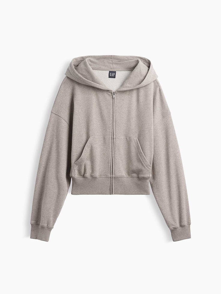 Image number 6 showing, VintageSoft Terry Oversized Wedge Zip Hoodie