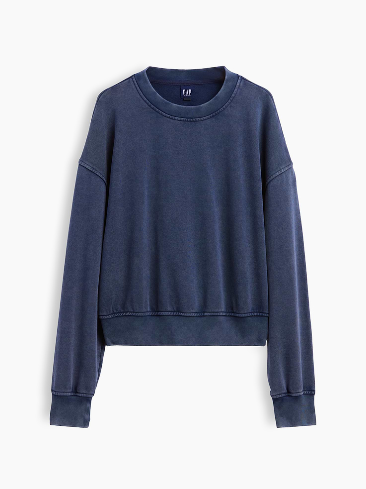 Image number 7 showing, VintageSoft Terry Oversized Wedge Sweatshirt