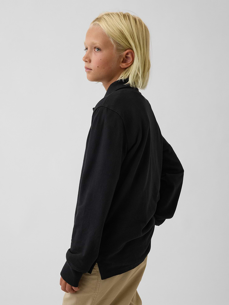 Image number 3 showing, Kids Organic Cotton Uniform Polo Shirt