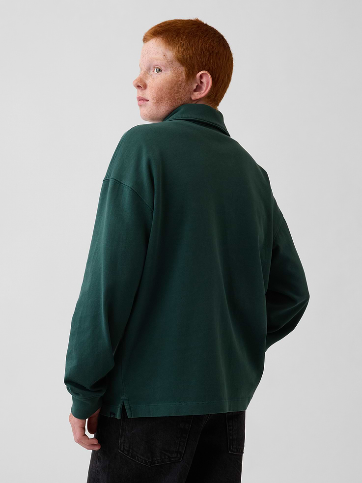 Image number 3 showing, Kids Heavyweight Relaxed Polo Shirt
