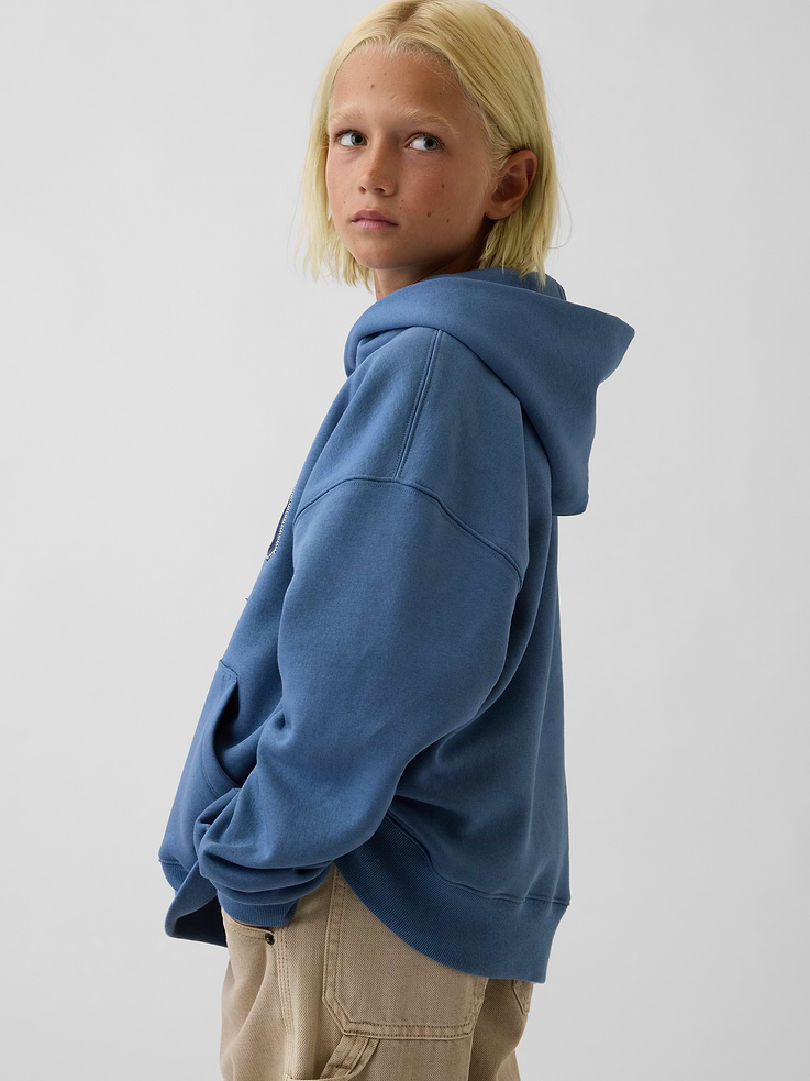 Image 2 of 4, Kids VintageSoft Oversized Logo Hoodie