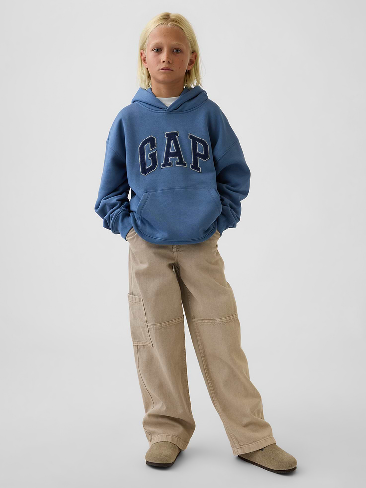 Image 3 of 4, Kids VintageSoft Oversized Logo Hoodie
