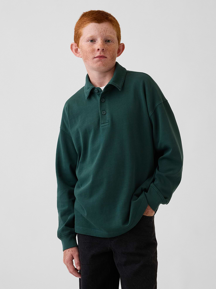 Image number 1 showing, Kids Heavyweight Relaxed Polo Shirt