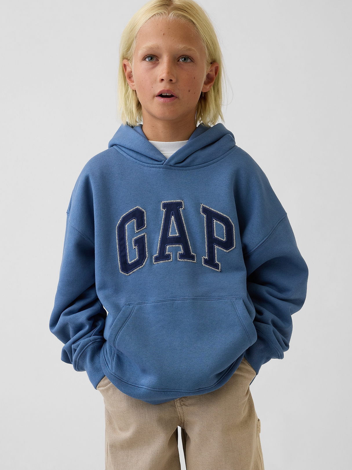 Kids VintageSoft Oversized Logo Hoodie | Gap