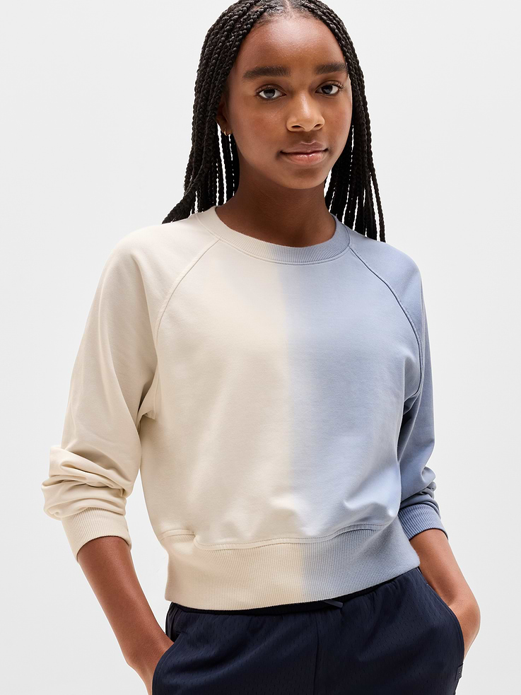 Image 1 of 4, FOR: School, practice, and play, FEEL: Super-soft Brushed Nirvana is extra cozy, FAVE: Thumbholes keep her sleeves in place, Product #848215