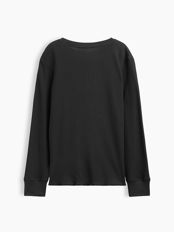 Kids Waffle-Knit Crewneck T-Shirt