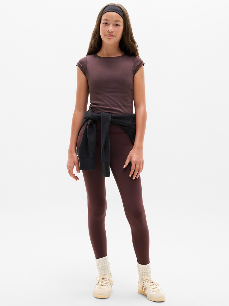 Image 2 of 5, Athleta Girl Rise Above Rib Finish Line Tee