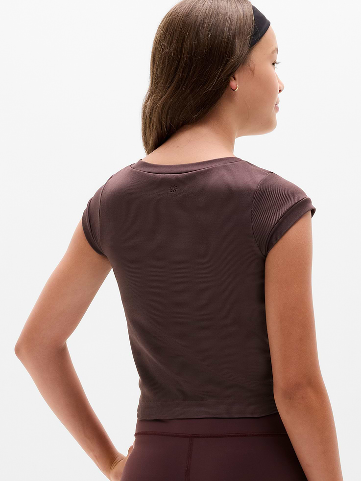Image 3 of 5, Athleta Girl Rise Above Rib Finish Line Tee