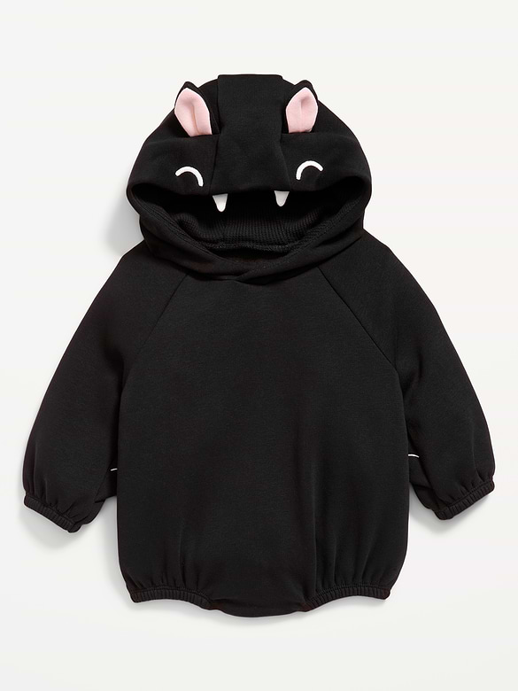 Hooded Critter Fleece One-Piece Romper for Baby