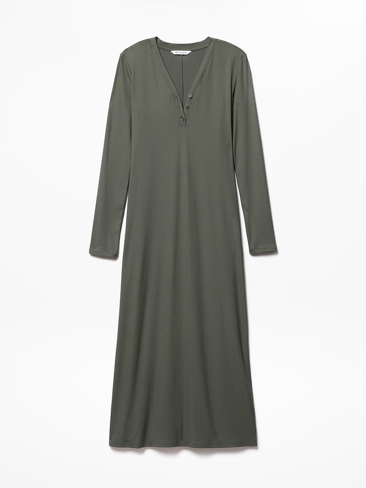 Image number 6 showing, Signature Rib Long Sleeve Maxi Dress