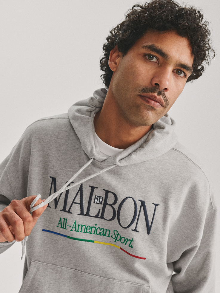 Image number 9 showing, Gap × Malbon Heavyweight Logo Hoodie