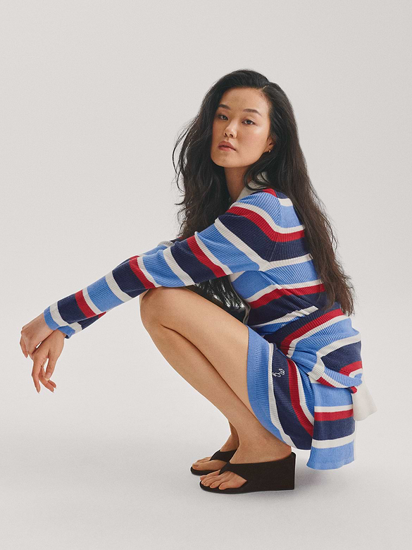 Gap × Malbon Stripe Sweater Mini Skort