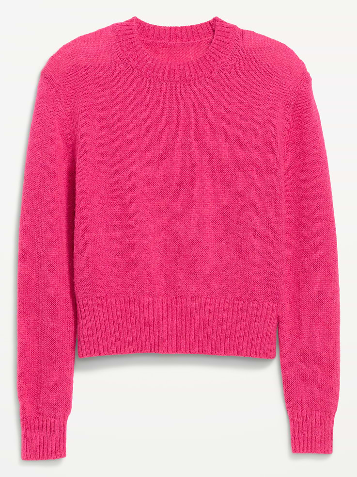 Image 4 of 5, Shrunken Cozy Crew-Neck Sweater