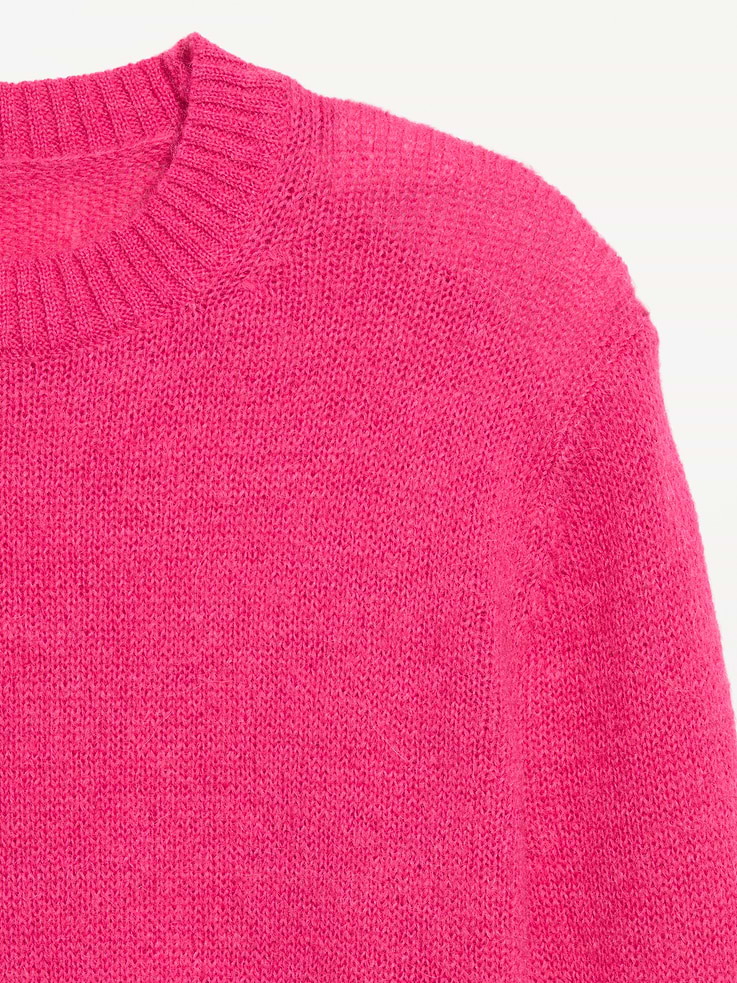Image 5 of 5, Shrunken Cozy Crew-Neck Sweater