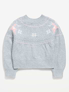 Image 3 of 3, SoSoft Long-Sleeve Fair Isle Sweater for Girls