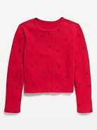 Image 2 of 3, Printed Cardigan Sweater for Girls