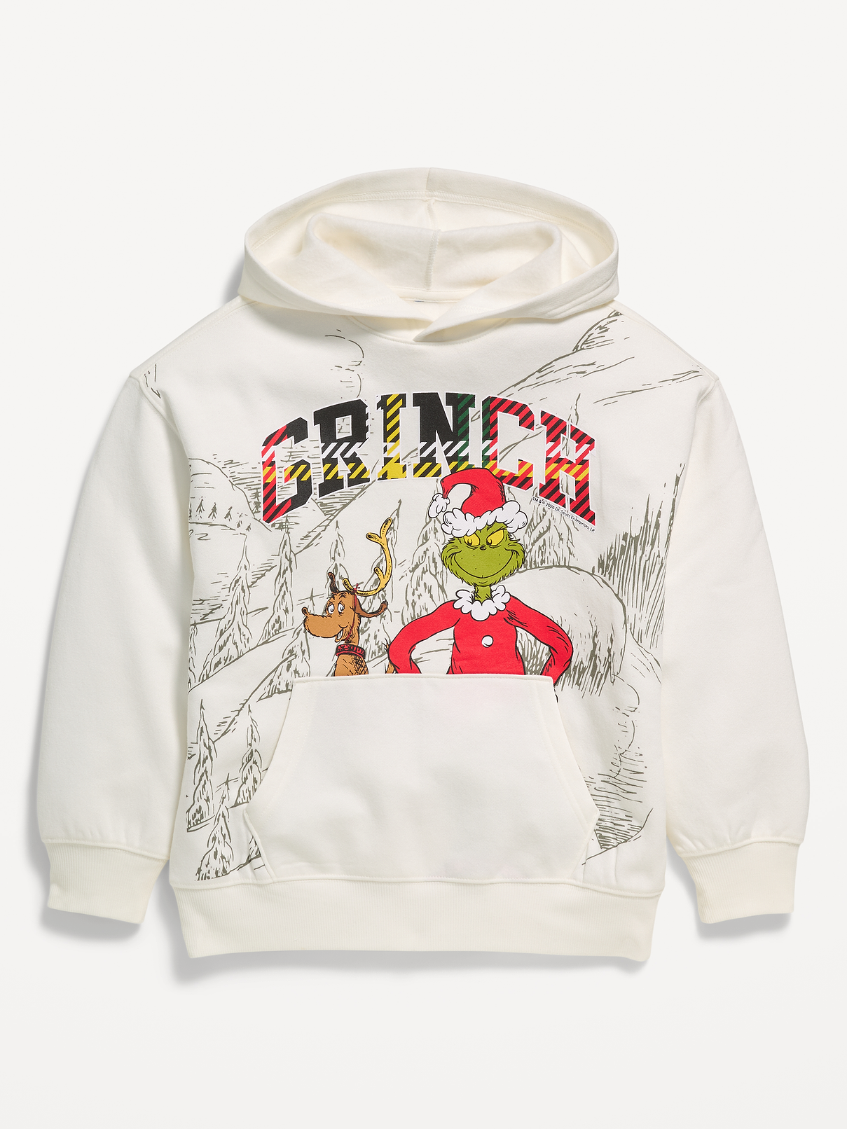 Image 2 of 3, Dr. Seuss™ Grinch Gender-Neutral Oversized Pullover Hoodie for Kids