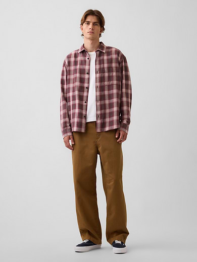 Image number 1 showing, Heavyweight Twill Baggy Khakis