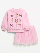 Image 1 of 2, crew neck, long sleeves, drop shoulders, licensed graphic, coordinating skirt, elasticized waistband, mesh tulle tutu skirt, ™ & © 2026 Dr. Seuss Enterprises, L.P., Product #1184116