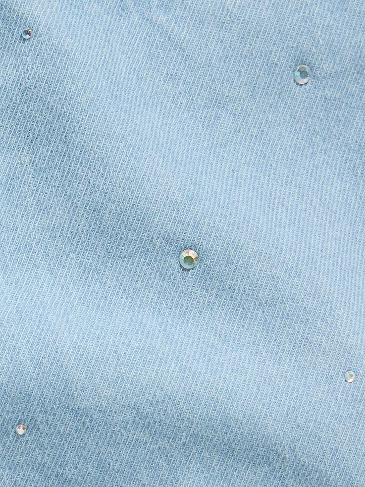 Image 2 of 2, Super Baggy Rhinestone Wide-Leg Jeans for Toddler Girls