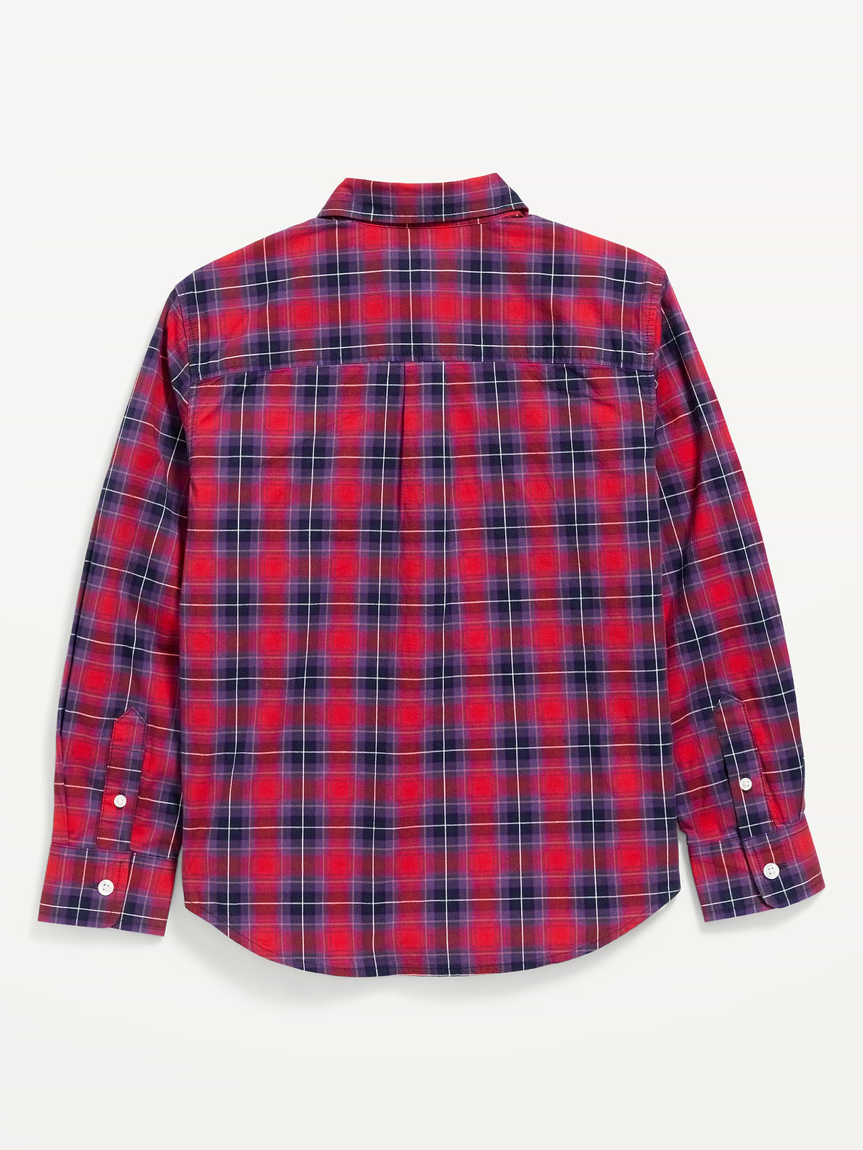 Image 3 of 3, Long-Sleeve Plaid Poplin Shirt for Boys