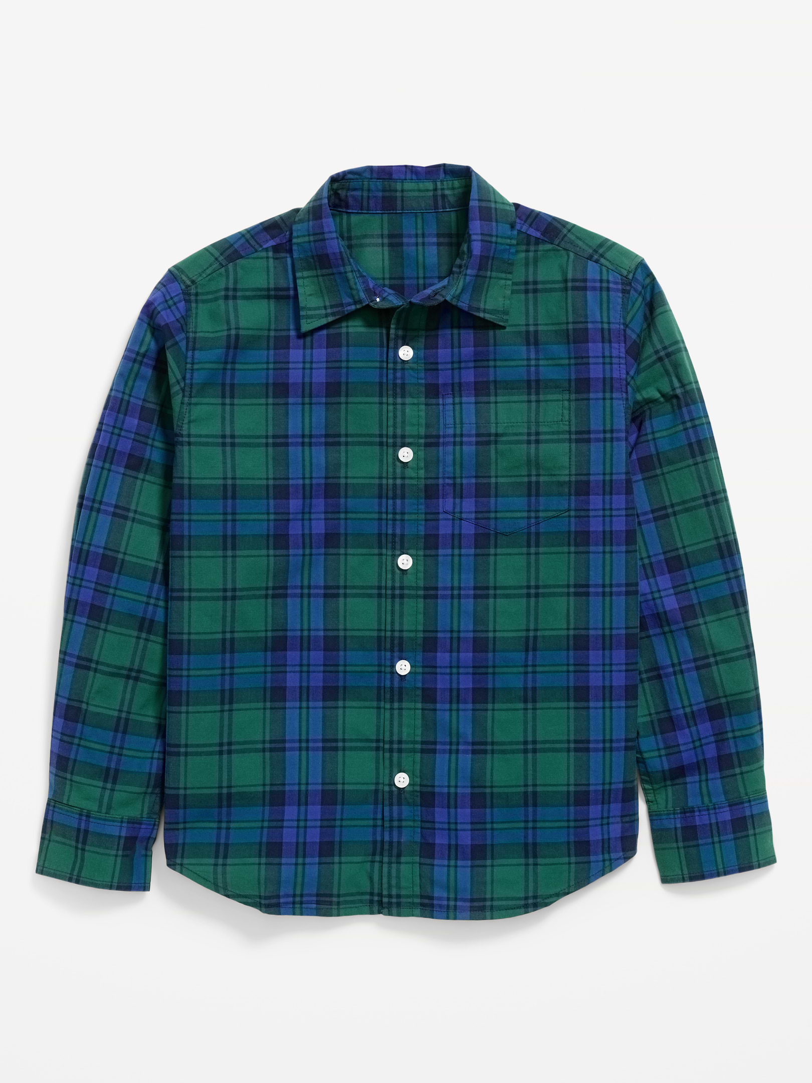 Image 2 de 3, Chemise en popeline à carreaux à manches longues pour garçon