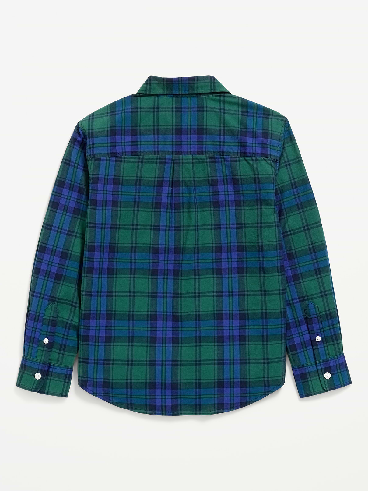 Image 3 of 3, Long-Sleeve Plaid Poplin Shirt for Boys