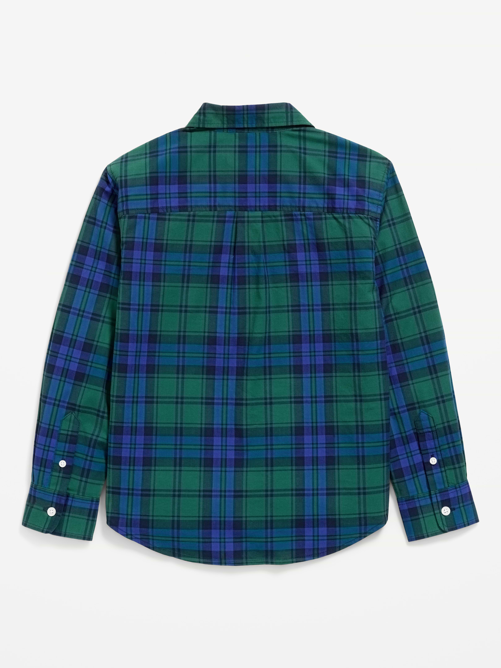Image 3 de 3, Chemise en popeline à carreaux à manches longues pour garçon