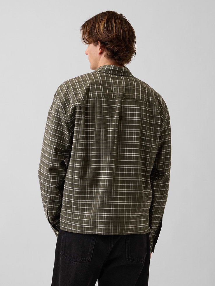 Image number 3 showing, Relaxed Crop Straight-Hem Oxford Shirt