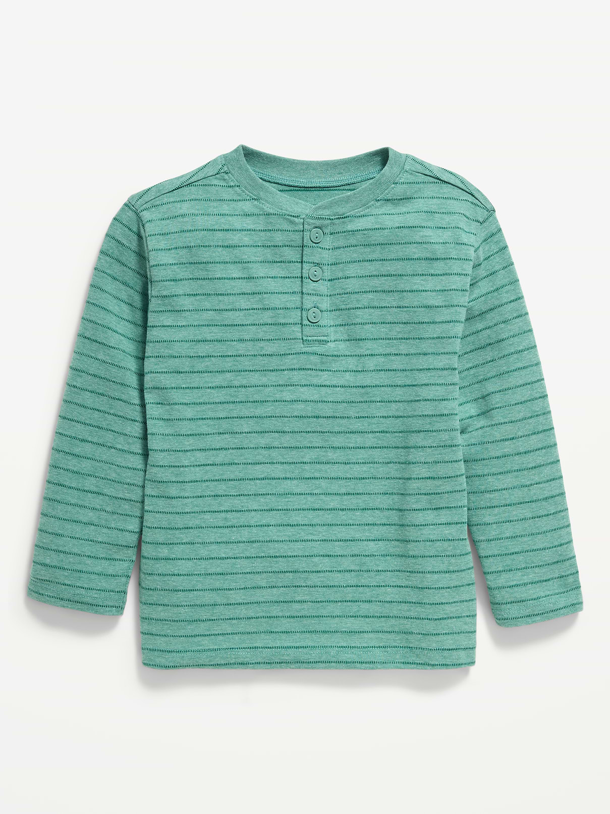 Image 1 of 2, crew neck, long sleeves, three-button placket, Product #1184225