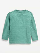 Image 1 of 2, crew neck, long sleeves, three-button placket, Product #1184225