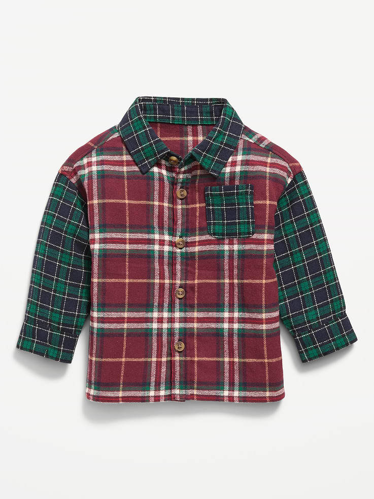 Image 2 of 3, Long-Sleeve Plaid Flannel Shirt for Baby