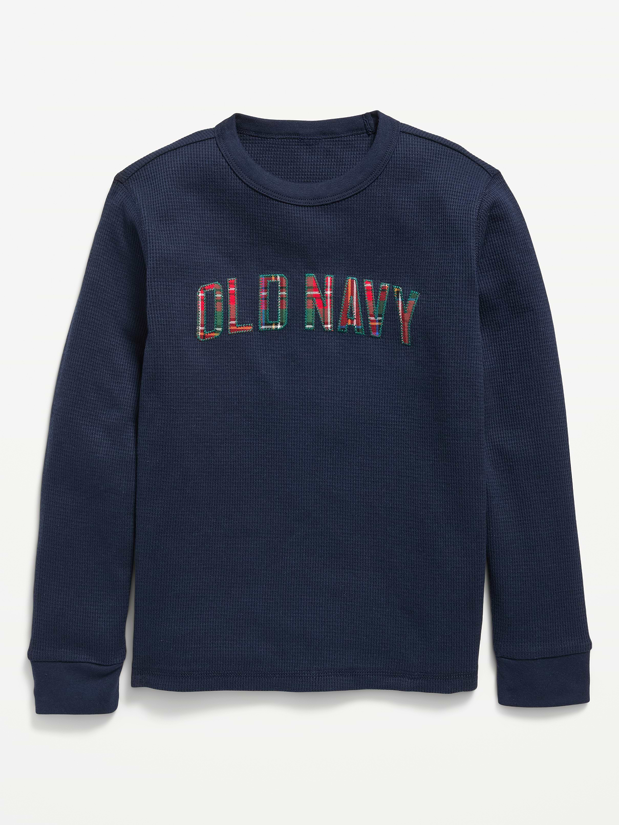 Image 2 of 3, Long-Sleeve Waffle-Knit Logo Graphic T-Shirt for Boys