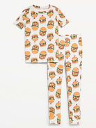 Image 1 of 3, crew neck, short sleeves, matching pajama pants, elasticized waistband, all-over print, Product #1184844