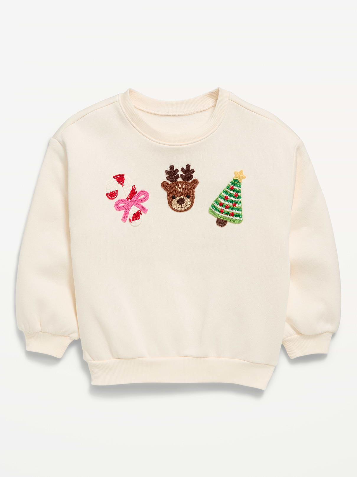 Crew-Neck Graphic Sweatshirt for Toddler Girls