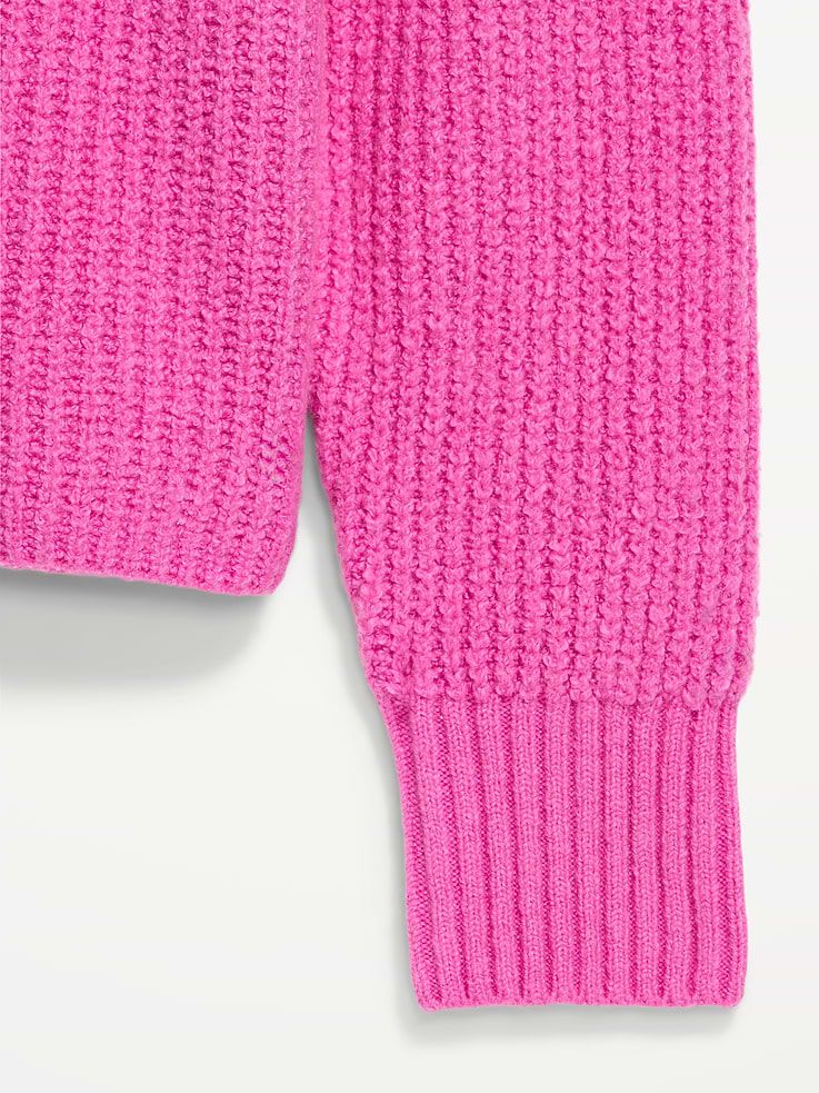 Image 3 of 4, SoSoft Mock-Neck Shaker Sweater