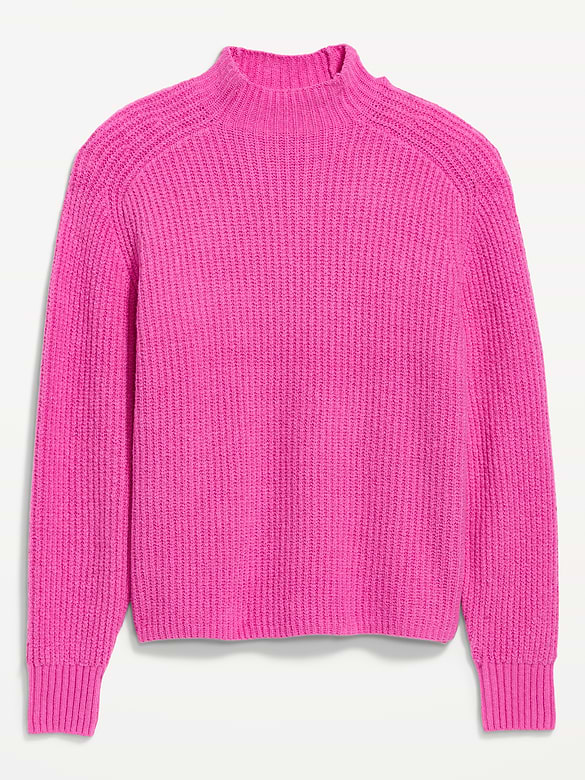 SoSoft Mock-Neck Shaker Sweater