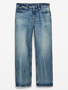 Image 1 of 3, Ultra relaxed through the hip, thigh, and leg., button front, zip fly, whiskering and fading, front scoop pockets, back patch pockets, Product #903829