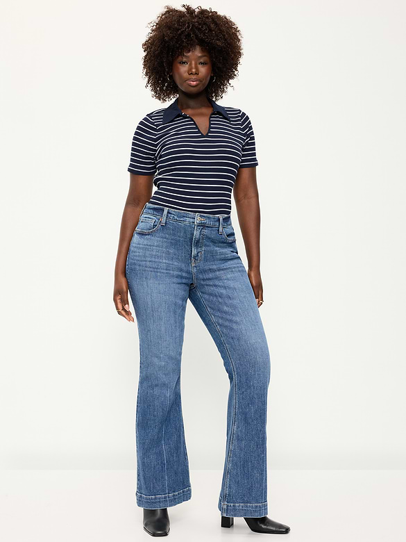 High-Waisted Flare Jeans