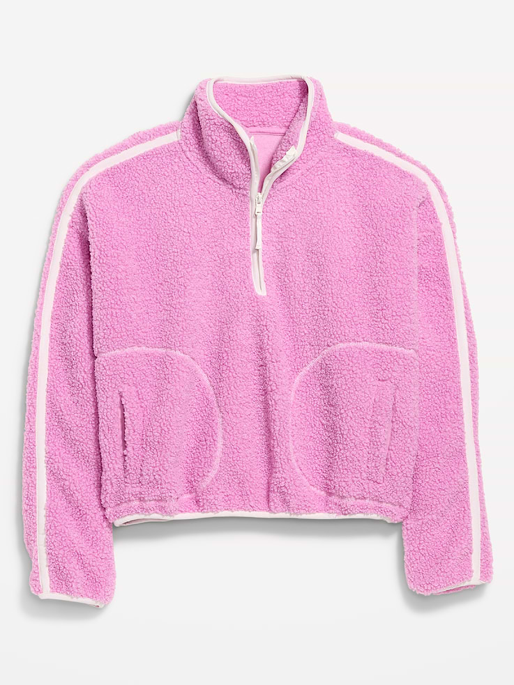 Image number 9 showing, Loose Sherpa Quarter-Zip Pullover