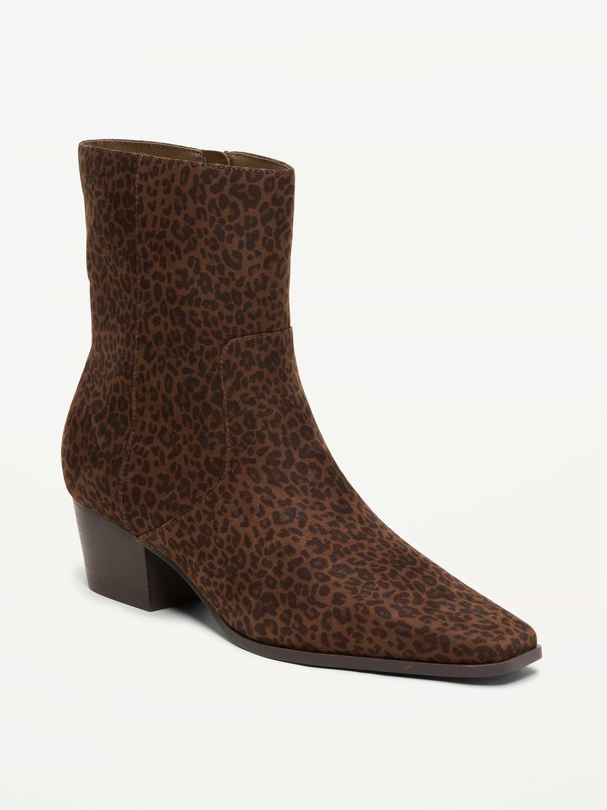 Faux-Suede Low-Heel Booties for Women