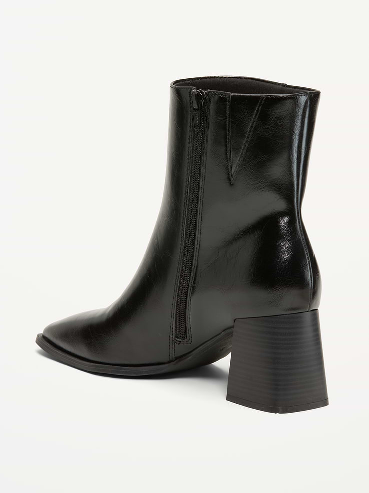 Image number 4 showing, Square-Toe Block-Heel Boots for Women