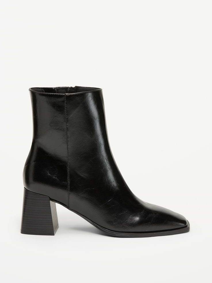 Image number 3 showing, Square-Toe Block-Heel Boots for Women
