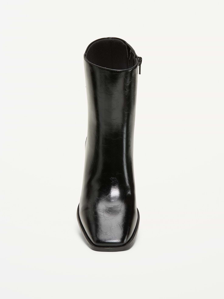Image number 2 showing, Square-Toe Block-Heel Boots for Women