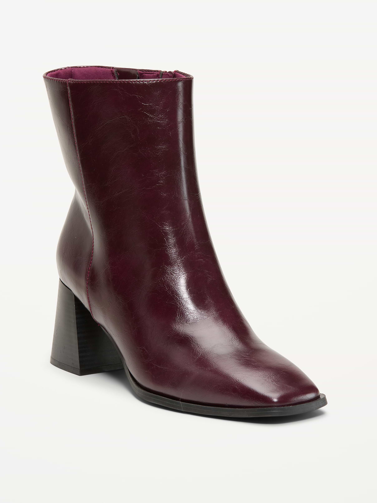 Square-Toe Block-Heel Boots for Women